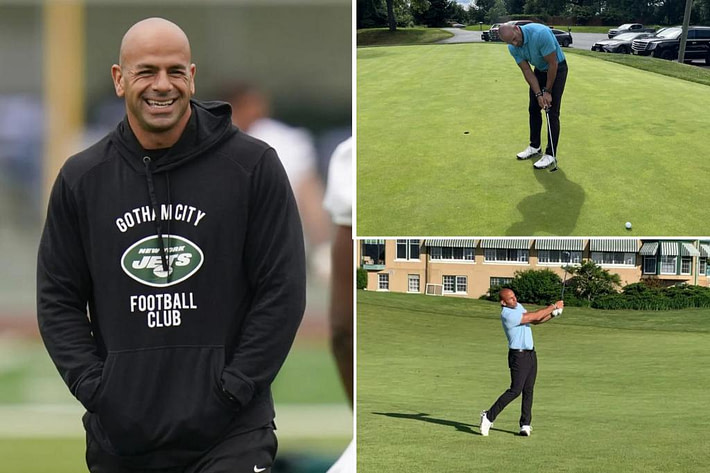 Jets coach Robert Saleh finds escape in his golf obsession